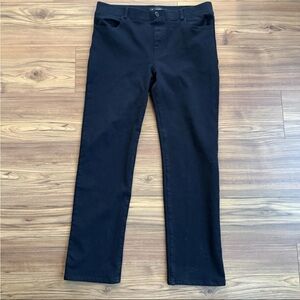 Betabrand Women's Stretch Pull On Jeans Black Size XL Yoga Pockets W1536-BK